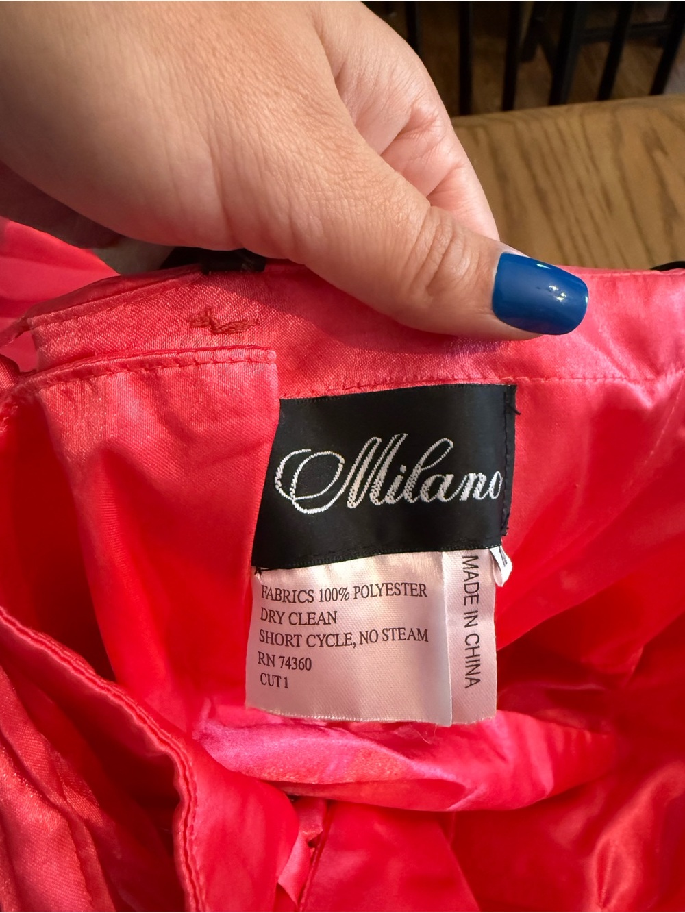 Milano Hot Pink Strapless Tulle Party Dress with Crystal Waist - Picture 4 of 7